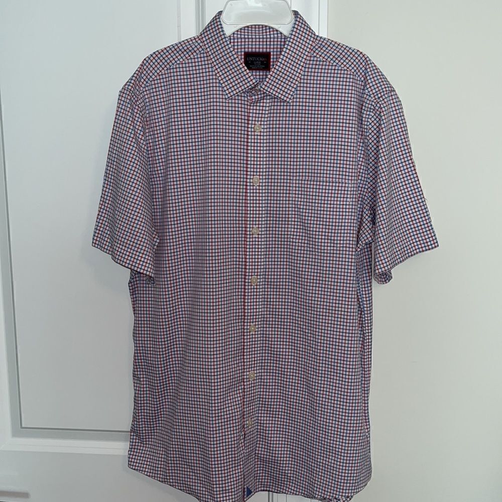 UNTUCKit Polo SS button down Kemmeter Shirt Nylon/Spandex Swept Collar Slim Tall